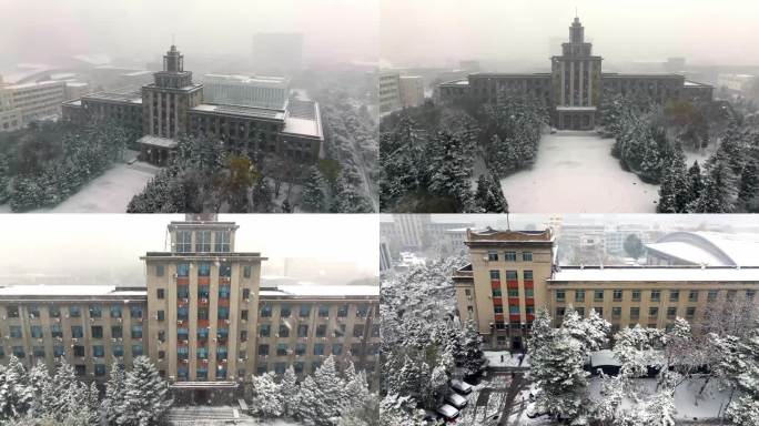 东北大学南湖校区雪景