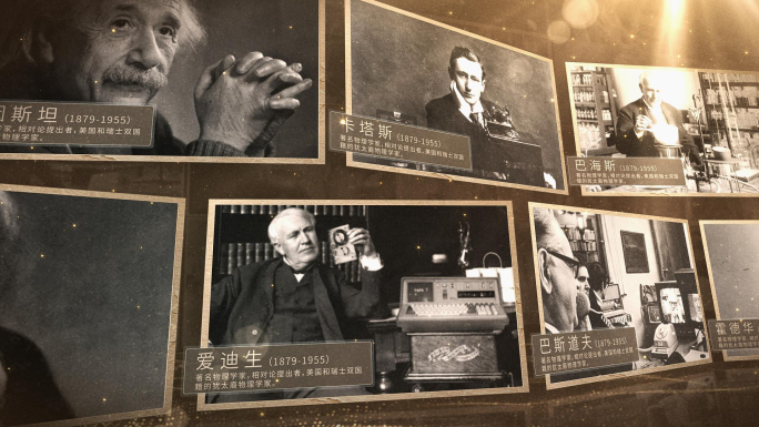 怀旧历史老照片人物展示ae模板