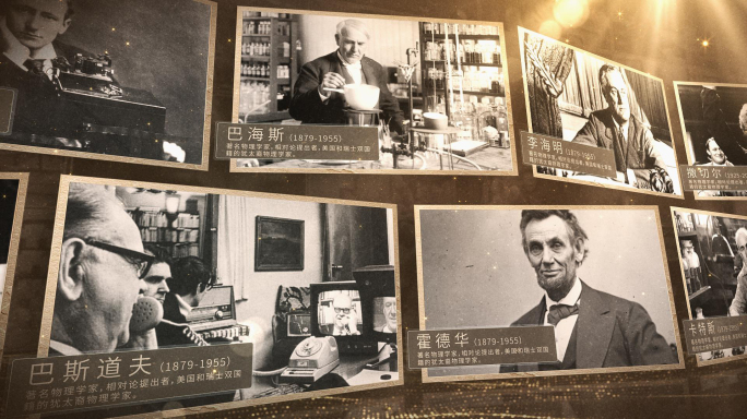 怀旧历史老照片人物展示ae模板