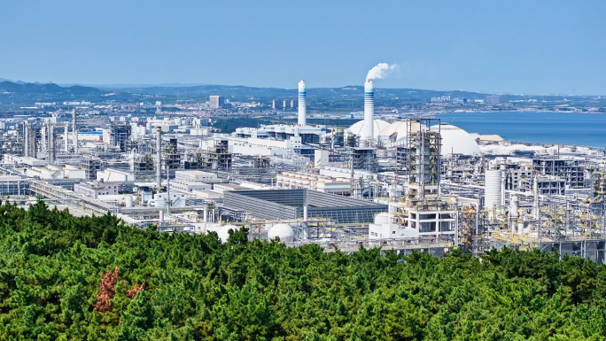 化工厂炼油厂工业制造石油石化能源实拍视频