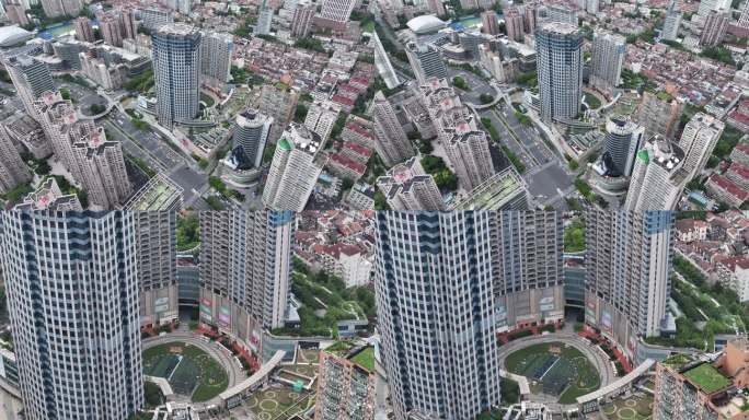 上海黄浦区日月光商场航拍