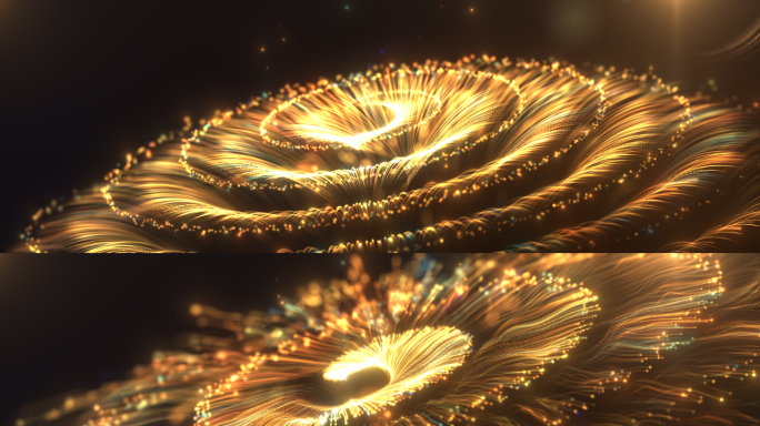 金色粒子光线背景