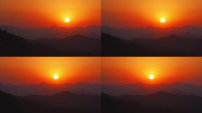 日落西山自然风景