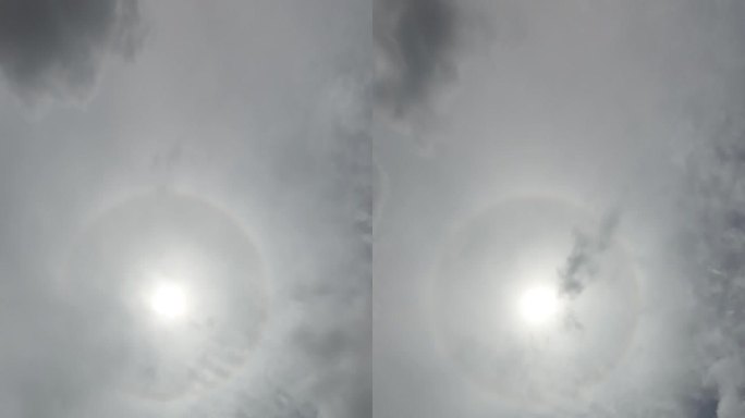 雷声天空与蓬松的乌云延时垂直视频