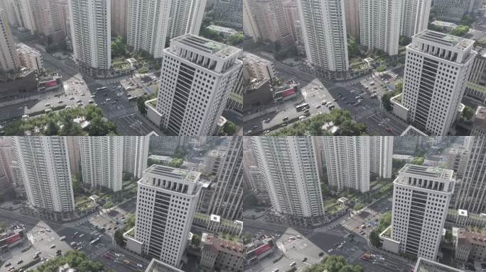 4K-Log-航拍上海漕溪北路、南丹路