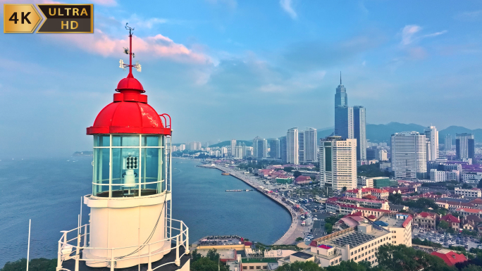 山东烟台 烟台素材 烟台地标 烟台航拍