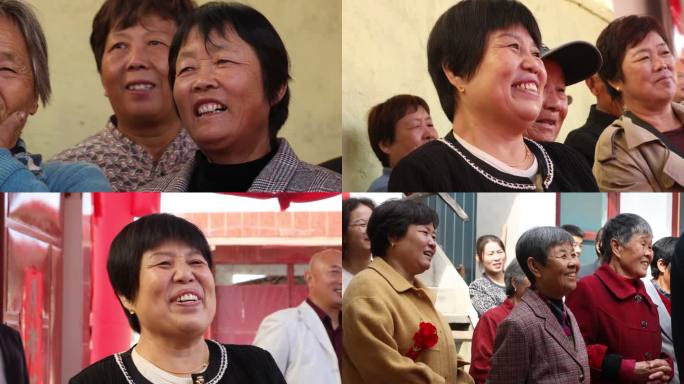 农村婚礼 结婚 婚礼 典礼现场 观众