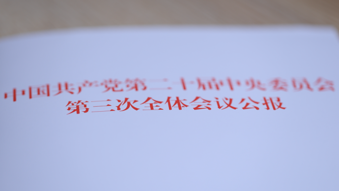 第二十届三中全会公报
