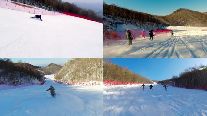 滑雪场滑雪