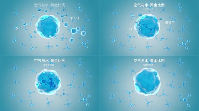 化妆品皮肤细胞活力水分子动画C4D工程