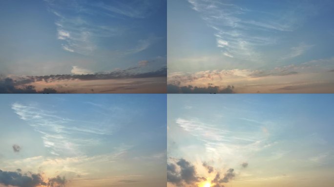 4k日出清晨粉色天空