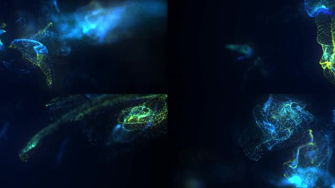 4K视觉创意流动粒子背景