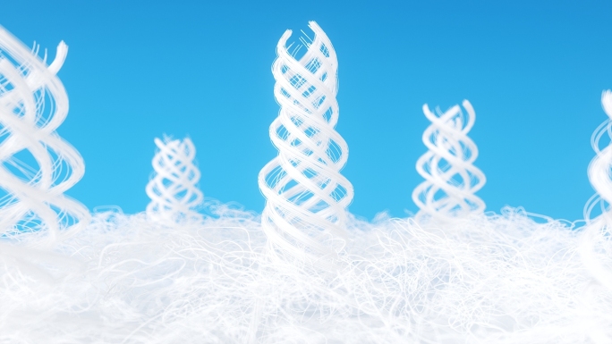 C4D+PR凉爽冰感布料面料线条