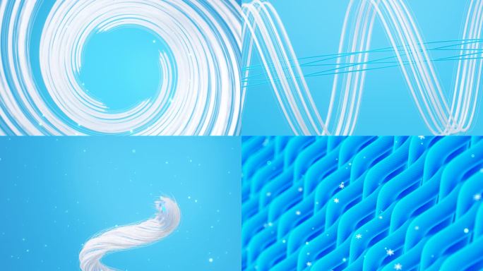 C4D+PR凉爽冰感布料面料线条