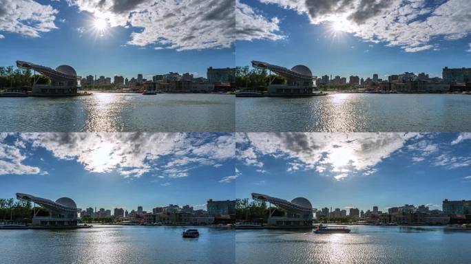 8k_北京朝阳公园 游船 蓝色港湾商场