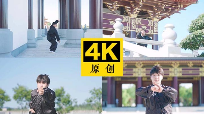 年轻人打拳 武术招式 打拳拳法