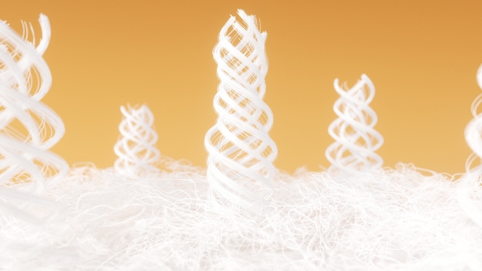 C4D+PR保暖发热布料面料纹理线条
