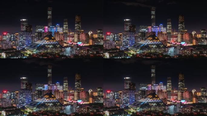 8k_北京CBD城市夜晚延时宣传片大气