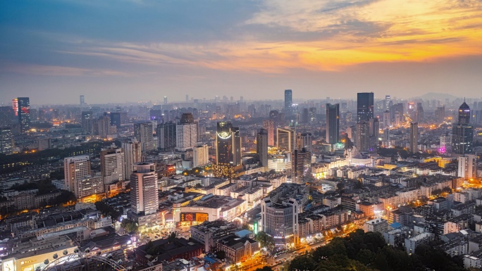 合肥夜景航拍延时素材合集合肥地标城市夜景