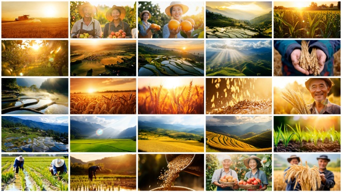 （合集）秋天大丰收/果农/农民/麦田