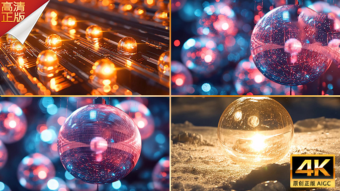 唯美的灯珠柔和光感 水晶灯球 玻璃灯球