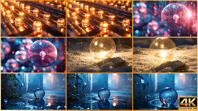 唯美的灯珠柔和光感 水晶灯球 玻璃灯球