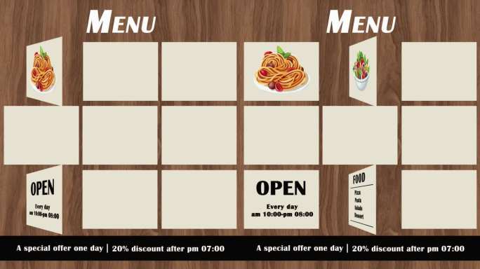 动态海报（动画）- 餐厅Menu