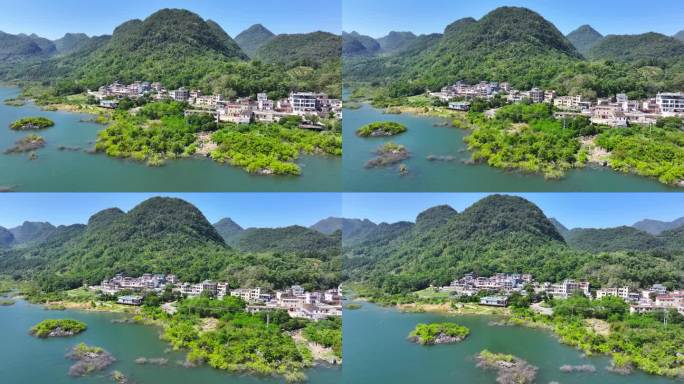 4K航拍清远英桃花湖33