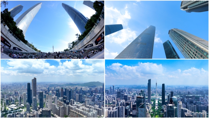 广州城市延时广州CBD延时