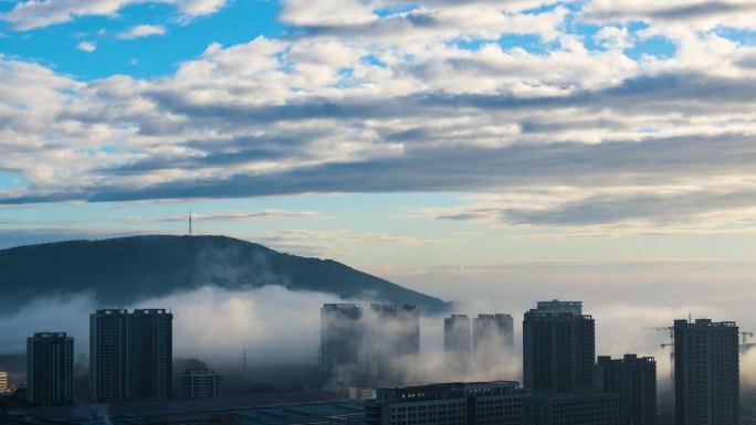 南阳独山雾延时