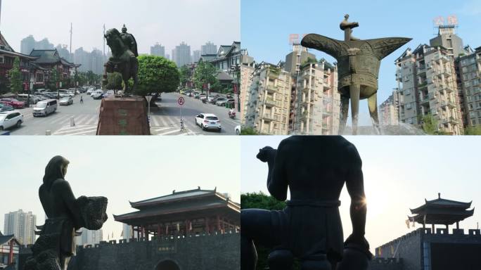 重庆巴国城 巴人博物馆 雕塑 巴将军