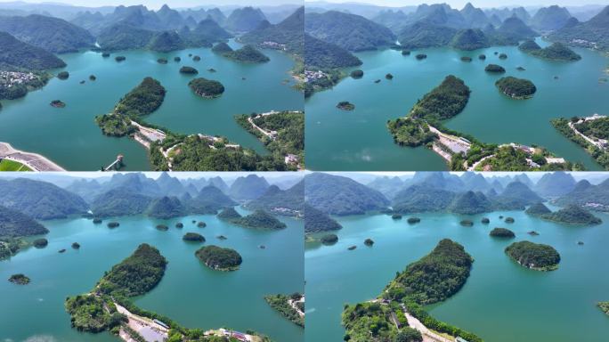 4K航拍清远英桃花湖5