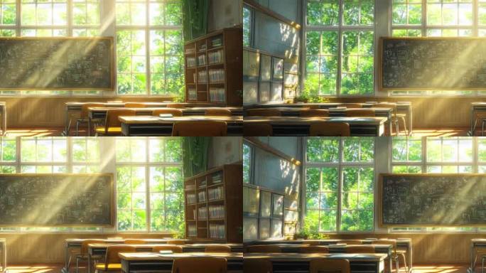 4k超宽屏老教室舞台背景5