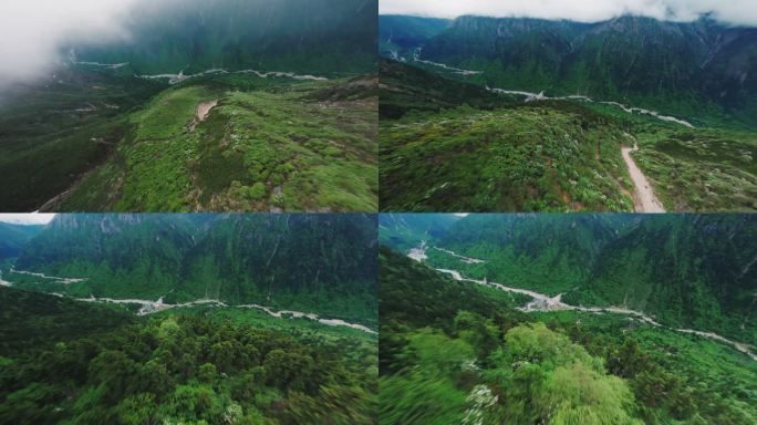 凉台沟理小路穿越机刷山山顶俯冲FPV