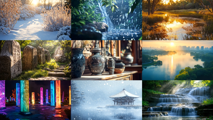 苏州园林江南风情航拍景色视频素材8