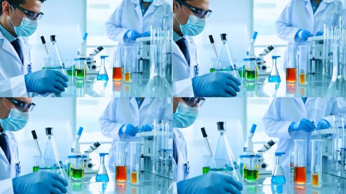 科学家在实验室里做实验