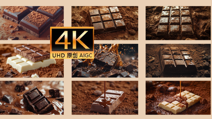 巧克力甜点可可粉巧克力酱美食