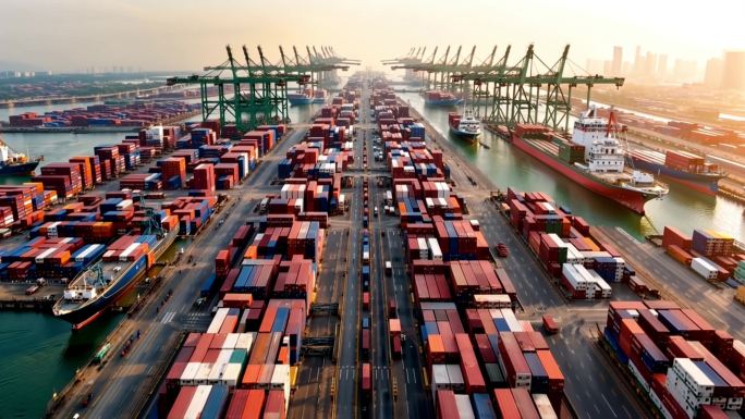 进出口贸易港口码头货轮