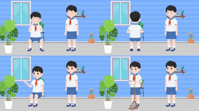 卡通小学生 MG小学生 卡通男学生