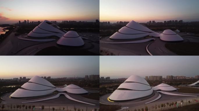 哈尔滨大剧院歌剧院延时摄影航拍4K