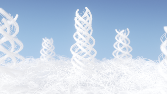 C4D+PR纤维布料纺织过程