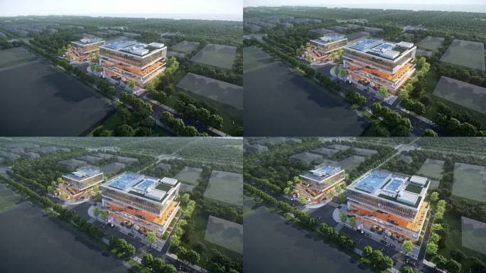三维产业园 办公总部 高新技术 建筑动画