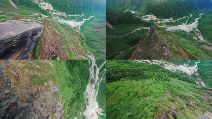 穿云刷山山顶俯冲凉台沟穿越机FPV航拍