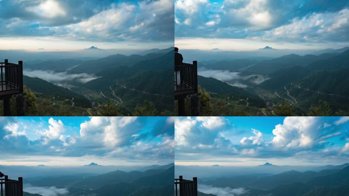 日出雾气消散