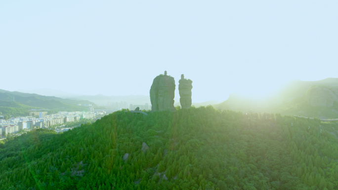 承德双滦双塔山滦河云盘路元宝街航拍