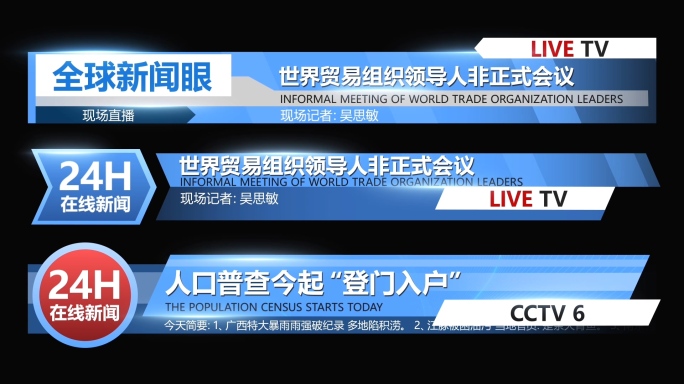 新闻字幕条AE模版