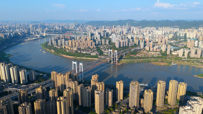 重庆鹅公岩大桥城市风光