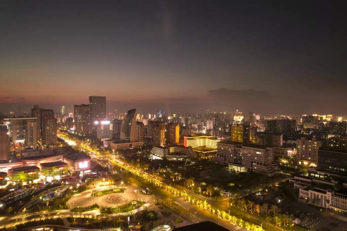 海南海口城市夜景4K延时