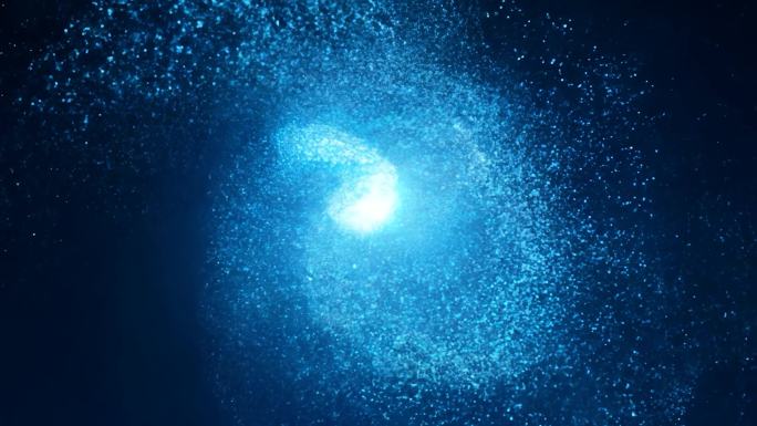 爆炸梦幻蓝色粒子