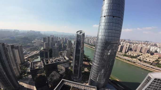 穿越机FPV航拍重庆渝中陆海国际中心